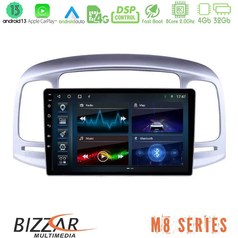 Bizzar M8 Series Hyundai Accent 2006-2011 8core Android13 4+32GB Navigation Multimedia Tablet 9" - U-M8-HY0711