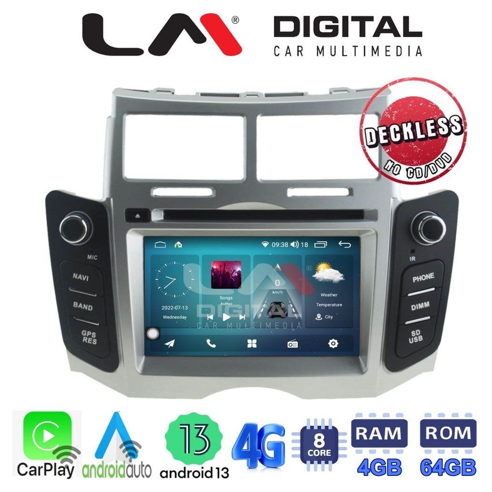 LM Digital - LM C8084 GPS Οθόνη OEM Multimedia Αυτοκινήτου για ΤΟΥΟΤΑ YARIS 2006 > 2011 (CarPlay/AndroidAuto/BT/GPS/WIFI/GPRS)