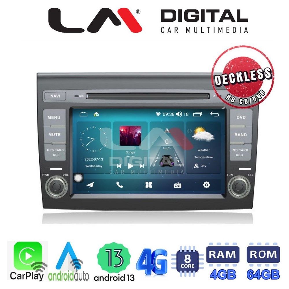 LM Digital - LM C8250 GPS Οθόνη OEM Multimedia Αυτοκινήτου για FIAT Bravo 2008-2011 (CarPlay/AndroidAuto/BT/GPS/WIFI/GPRS)