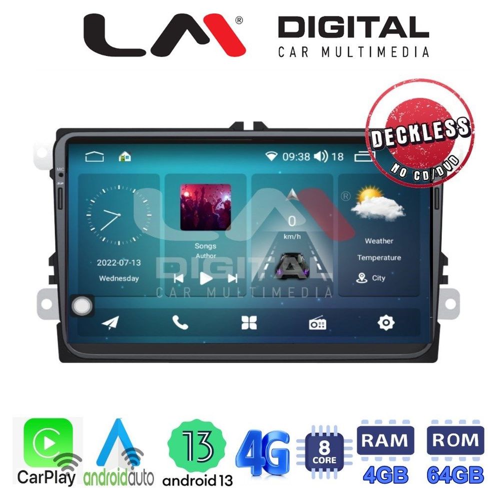 LM Digital - LM C8470 GPS Οθόνη OEM Multimedia Αυτοκινήτου για VW-SKODA-SEAT (CarPlay/AndroidAuto/BT/GPS/WIFI/GPRS)