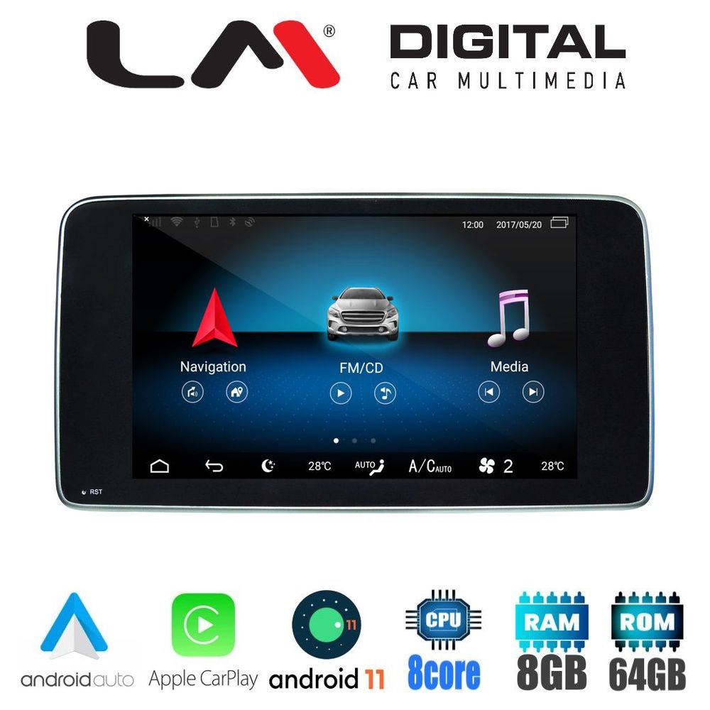 LM Digital - LM G511 GPS Οθόνη OEM Multimedia Αυτοκινήτου για MERCEDES ML (W168) 2012 > 2019 & GL (X166) 2013 > 2019 (CarPlay/AndroidAuto/BT/GPS/WIFI/GPRS)