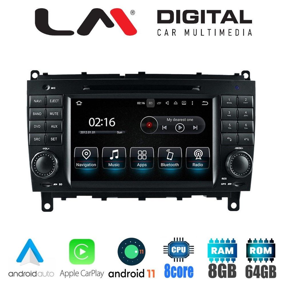 LM Digital - LM G812 P7 Οθόνη OEM Multimedia Αυτοκινήτου για CLK (W209) '04 > '12