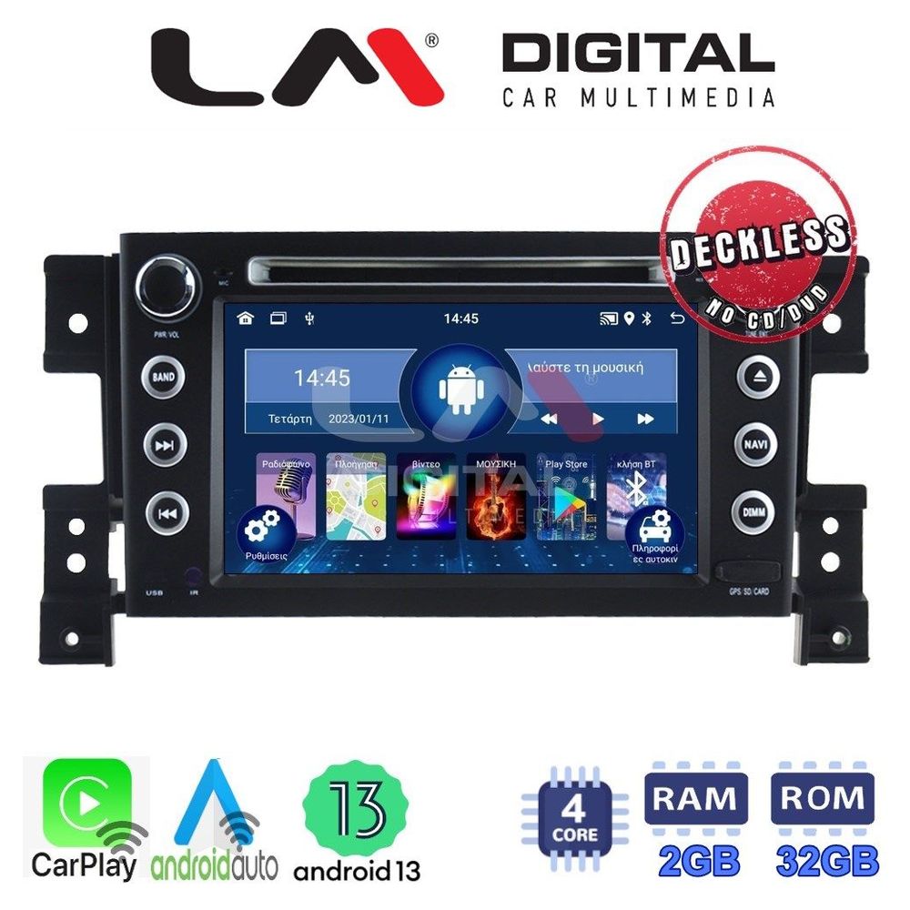 LM Digital - LM N4053 GPS Οθόνη OEM Multimedia Αυτοκινήτου για SUZUKI GRAN VITARA 2005 > 2015 (CarPlay/AndroidAuto/BT/GPS/WIFI)