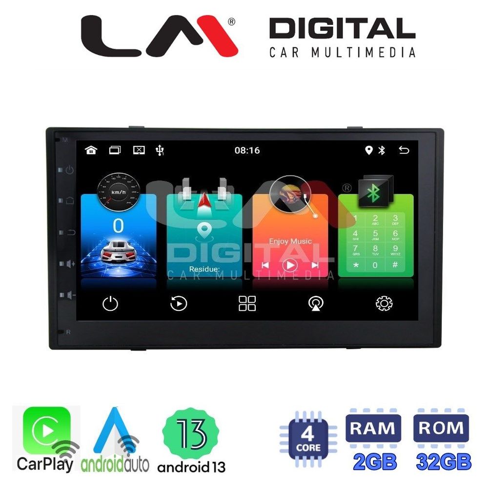LM Digital - LM N4900 GPS Οθόνη universal 2DIN Multimedia Αυτοκινήτου (CarPlay/AndroidAuto/BT/GPS/WIFI)