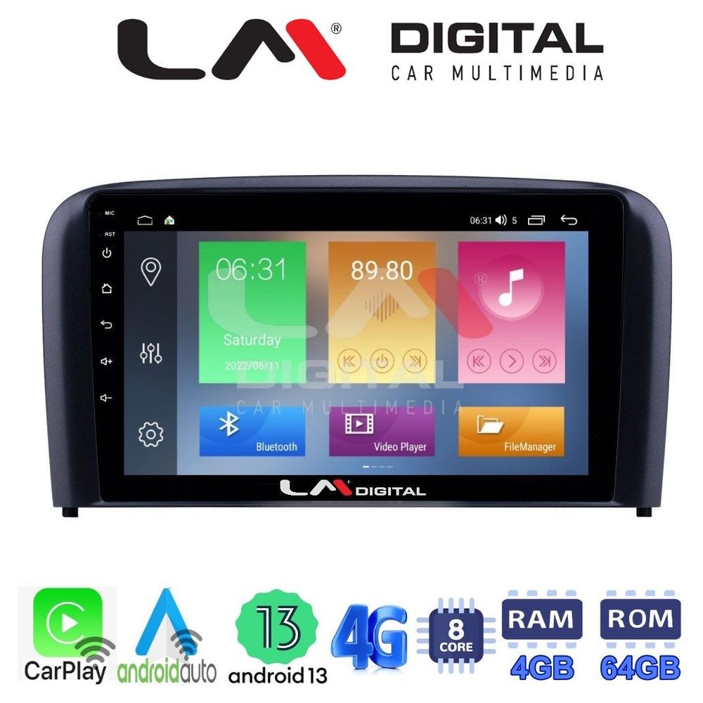 LM Digital - LM ZC8393 GPS Οθόνη OEM Multimedia Αυτοκινήτου για Volvo S80 2004 > 2006 (CarPlay/AndroidAuto/BT/GPS/WIFI/GPRS)