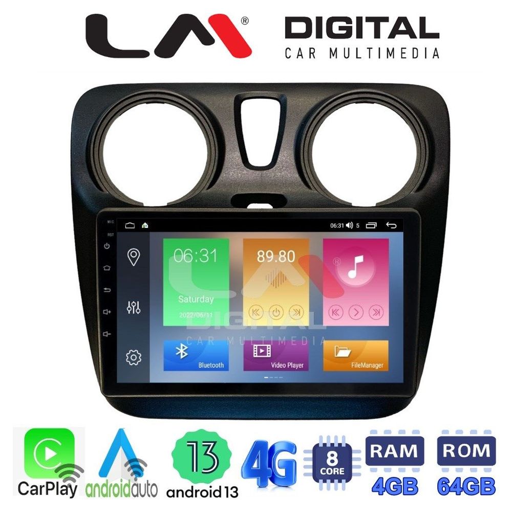 LM Digital - LM ZC8657 GPS Οθόνη OEM Multimedia Αυτοκινήτου για Dacia Dokker 2012 > (CarPlay/AndroidAuto/BT/GPS/WIFI/GPRS)