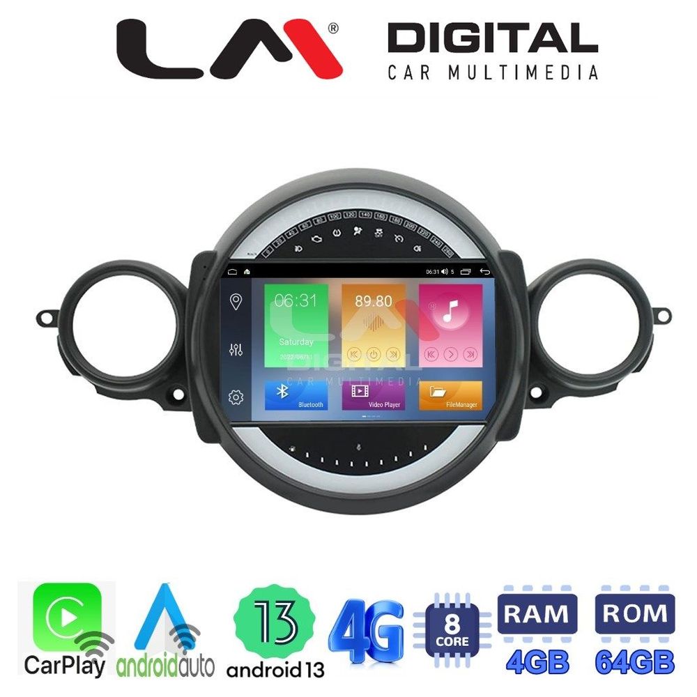 LM Digital - LM ZC8834 GPS Οθόνη OEM Multimedia Αυτοκινήτου για Mini Cooper '07>'14 Clubman 2007 > 2014 (CarPlay/AndroidAuto/BT/GPS/WIFI/GPRS)