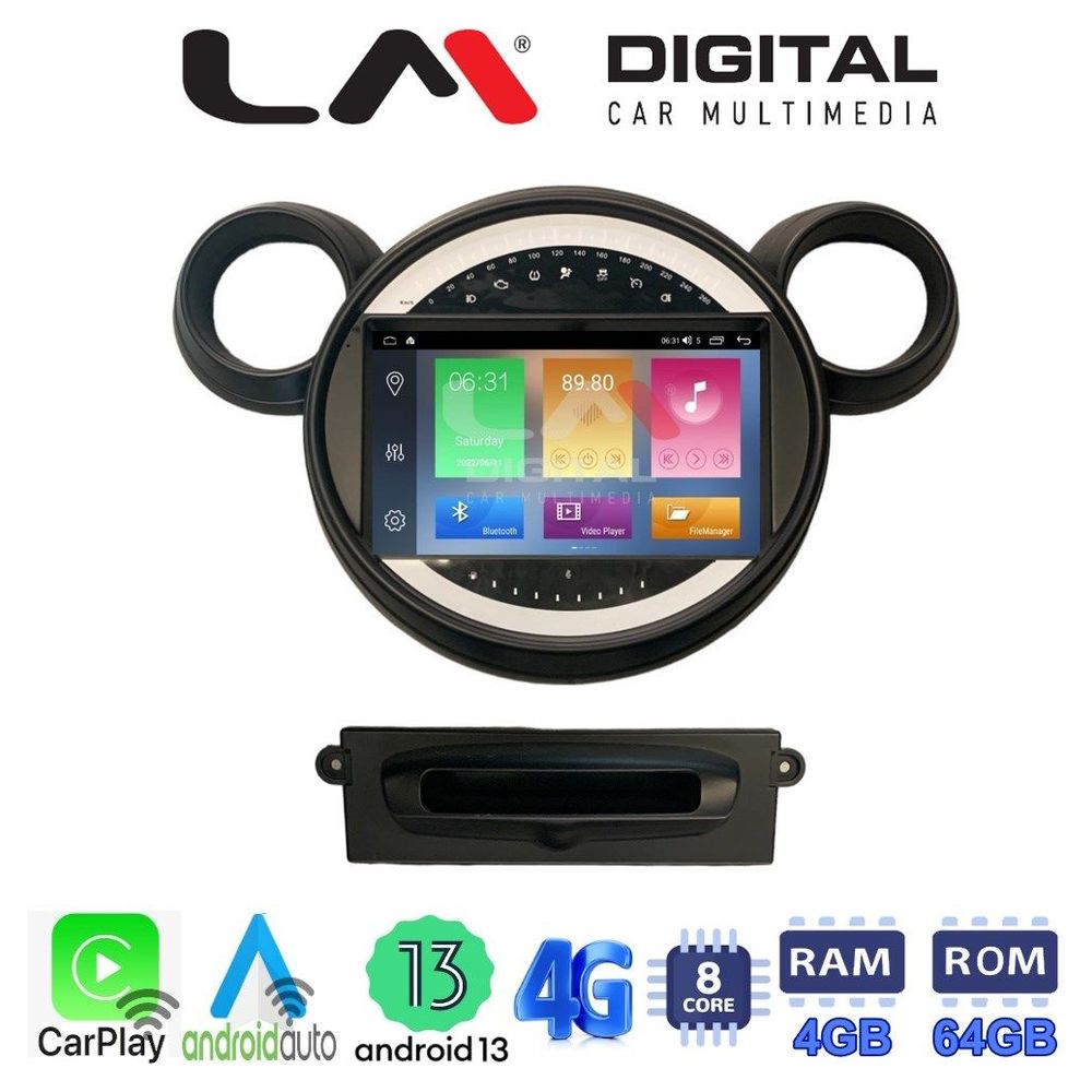LM Digital - LM ZC8835 GPS Οθόνη OEM Multimedia Αυτοκινήτου για MINI Clubman '07>'14 & Countryman '10>'16 & Paceman '12>'16 & Cooper '07>'14 (CarPlay/AndroidAuto/BT/GPS/WIFI/GPRS)