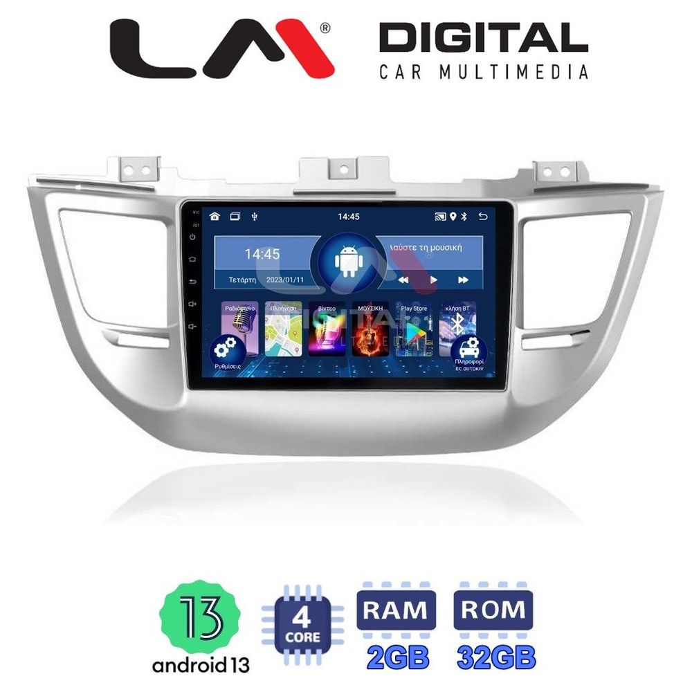 LM Digital - LM ZL4361 GPS Οθόνη OEM Multimedia Αυτοκινήτου για Hyundai Tucson 2015 < 2019 (BT/GPS/WIFI)
