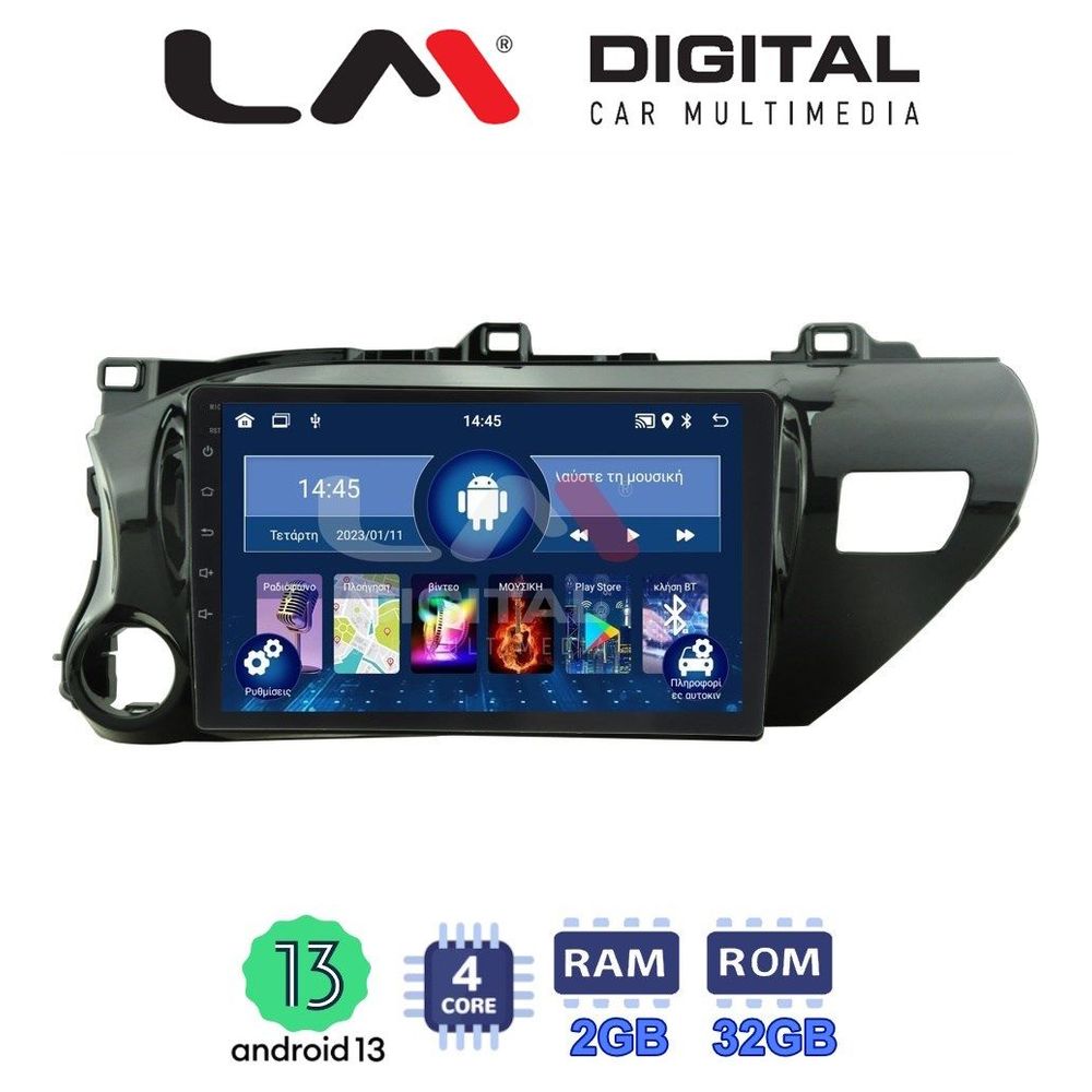 LM Digital - LM ZL4588 GPS Οθόνη OEM Multimedia Αυτοκινήτου για TOYOTA HILUX 2017>   (BT/GPS/WIFI)