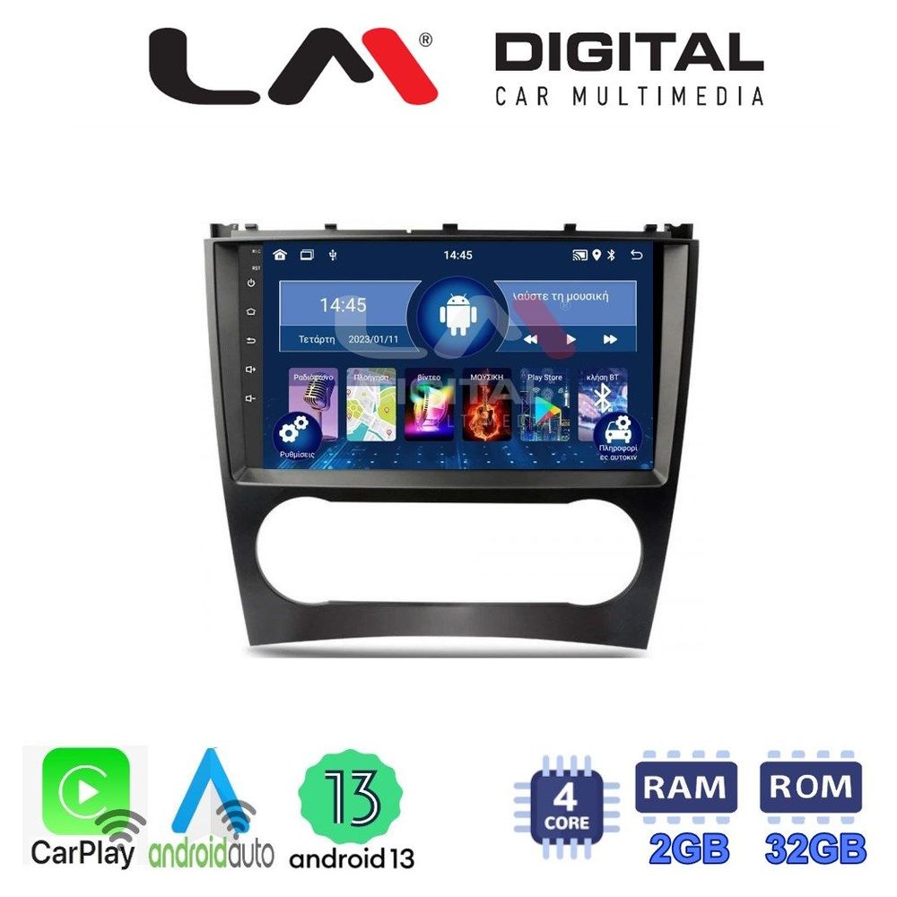 LM Digital - LM ZN4093 GPS Οθόνη OEM Multimedia Αυτοκινήτου για MERCEDES C class (W203) – CLC  2004>2008 (CarPlay/AndroidAuto/BT/GPS/WIFI/GPRS)