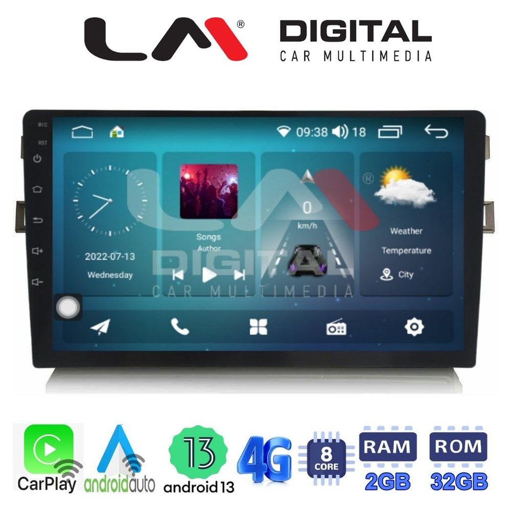 LM Digital - LM ZR8028B GPS Οθόνη OEM Multimedia Αυτοκινήτου για Toyota Auris 2007 > 2012 (CarPlay/AndroidAuto/BT/GPS/WIFI/GPRS)