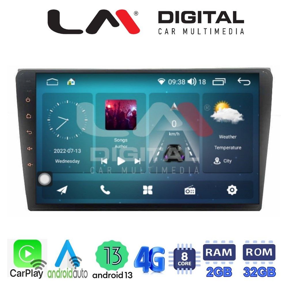 LM Digital - LM ZR8050 GPS Οθόνη OEM Multimedia Αυτοκινήτου για AUDI A4 (8E) 2001>2008 (CarPlay/AndroidAuto/BT/GPS/WIFI/GPRS)