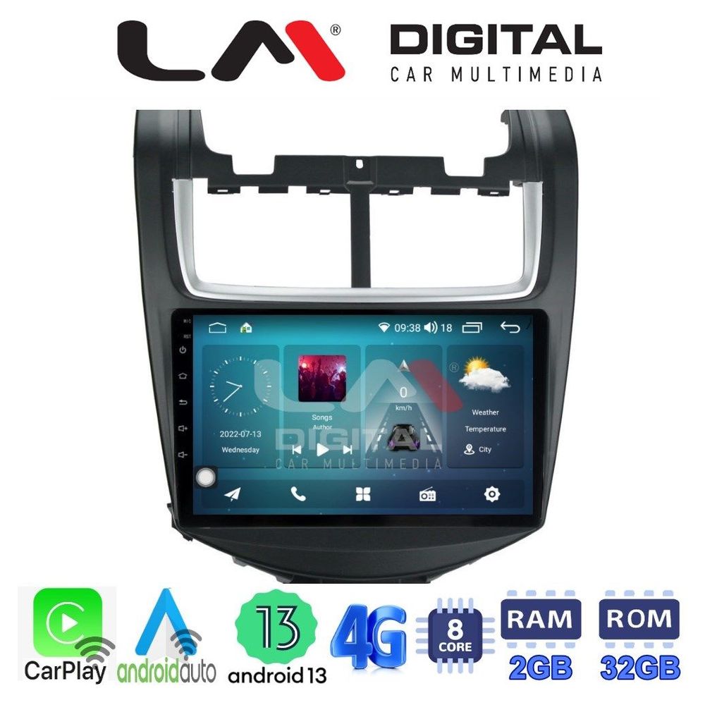 LM Digital - LM ZR8108 GPS Οθόνη OEM Multimedia Αυτοκινήτου για Chevrolet Aveo 2014>2017 (CarPlay/AndroidAuto/BT/GPS/WIFI/GPRS)