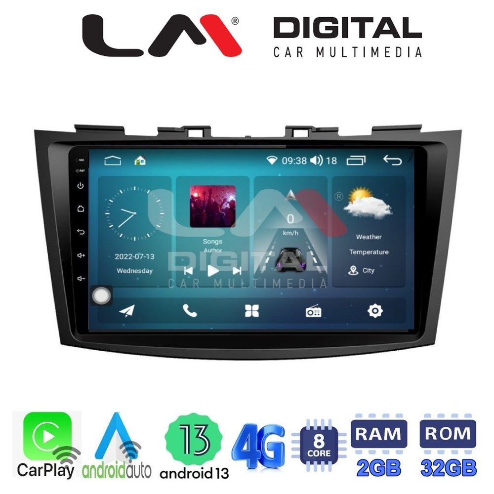 LM Digital - LM ZR8179 GPS Οθόνη OEM Multimedia Αυτοκινήτου για SUZUKI SWIFT 2011>2016 (CarPlay/AndroidAuto/BT/GPS/WIFI/GPRS)