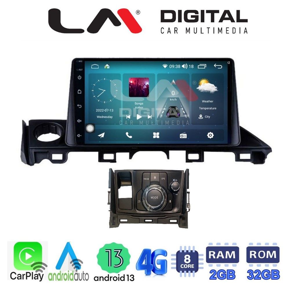 LM Digital - LM ZR8214 GPS Οθόνη OEM Multimedia Αυτοκινήτου για Mazda 6 2017 > 2020 (CarPlay/AndroidAuto/BT/GPS/WIFI/GPRS)