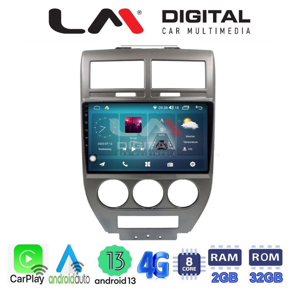 LM Digital - LM ZR8251 GPS Οθόνη OEM Multimedia Αυτοκινήτου για JEEP COMPASS 2007>2011 (CarPlay/AndroidAuto/BT/GPS/WIFI/GPRS)