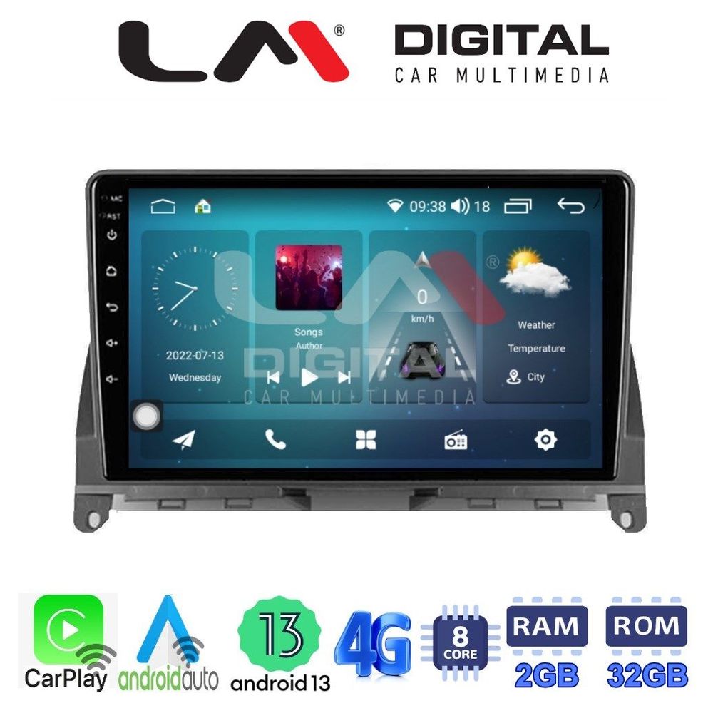 LM Digital - LM ZR8265 GPS Οθόνη OEM Multimedia Αυτοκινήτου για MERCEDES C CLASS (W204) 2007>2011 (CarPlay/AndroidAuto/BT/GPS/WIFI/GPRS)
