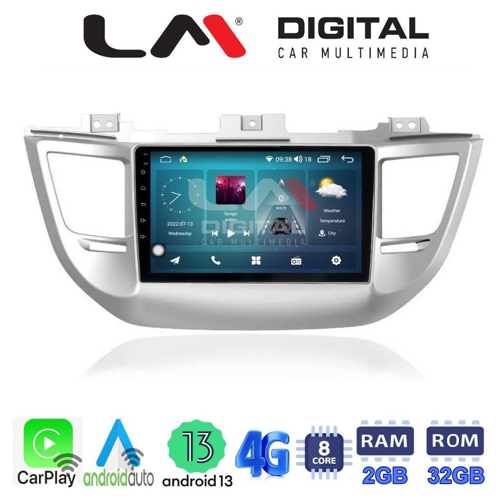 LM Digital - LM ZR8361 GPS Οθόνη OEM Multimedia Αυτοκινήτου για Hyundai Tucson 2015 < 2019 (CarPlay/AndroidAuto/BT/GPS/WIFI/GPRS)