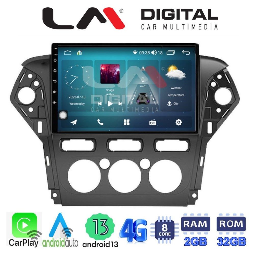 LM Digital - LM ZR8368 GPS Οθόνη OEM Multimedia Αυτοκινήτου για FORD MONDEO 2010 > 2013 (CarPlay/AndroidAuto/BT/GPS/WIFI/GPRS)