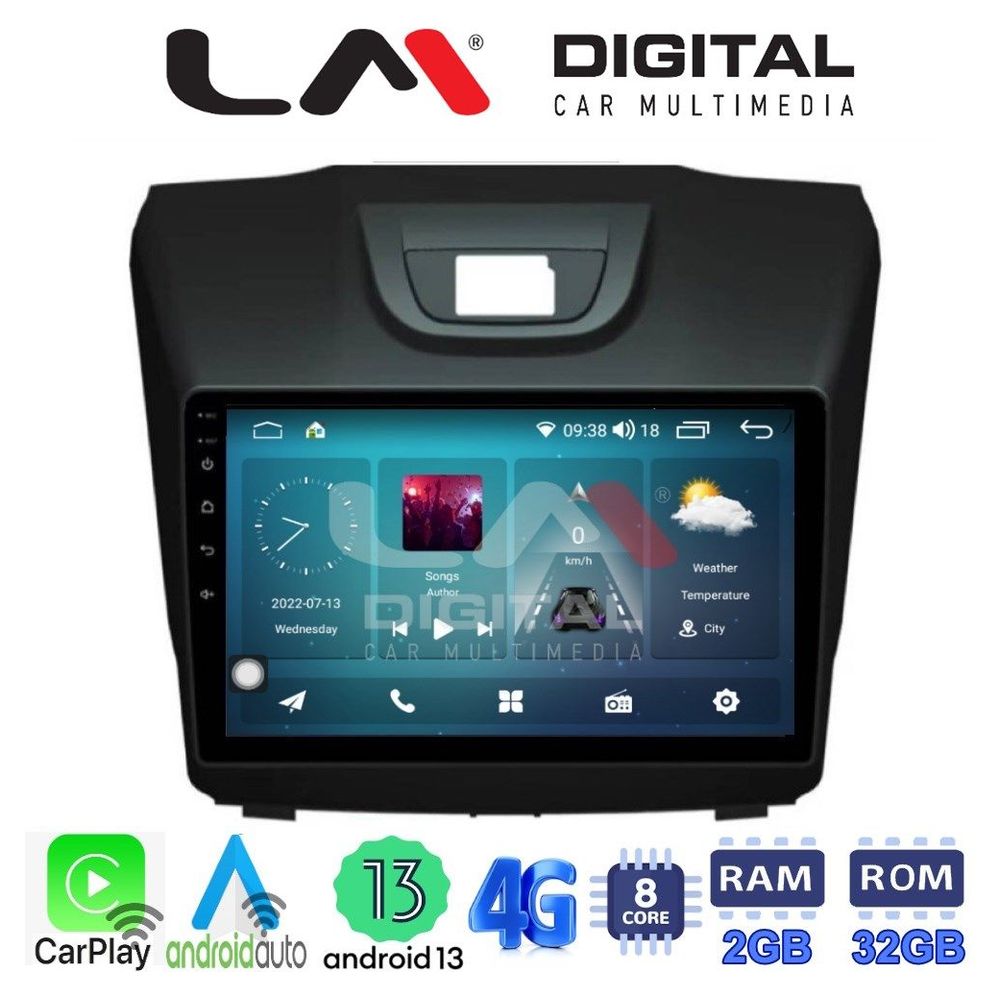 LM Digital - LM ZR8435 GPS Οθόνη OEM Multimedia Αυτοκινήτου για ISUZU DMAX 2012> (CarPlay/AndroidAuto/BT/GPS/WIFI/GPRS)