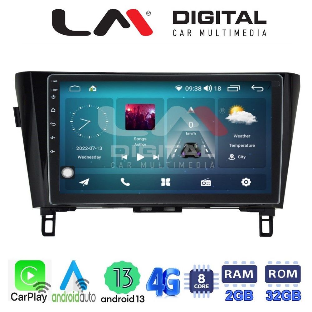 LM Digital - LM ZR8473 GPS Οθόνη OEM Multimedia Αυτοκινήτου για NISSAN QASHQAI & XTRAIL 2014> (CarPlay/AndroidAuto/BT/GPS/WIFI/GPRS)