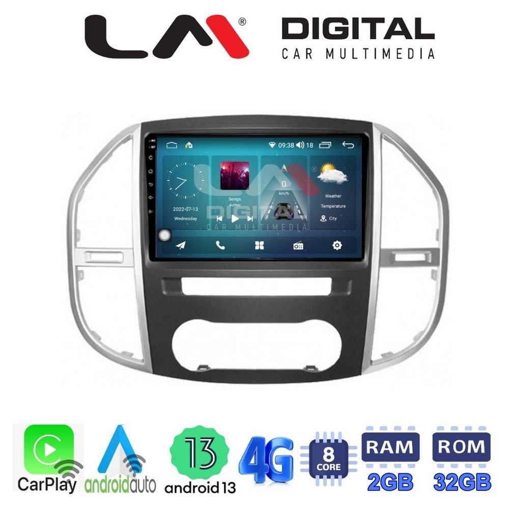 LM Digital - LM ZR8669 GPS Οθόνη OEM Multimedia Αυτοκινήτου για Mercedes Vito 2015 > (CarPlay/AndroidAuto/BT/GPS/WIFI/GPRS)