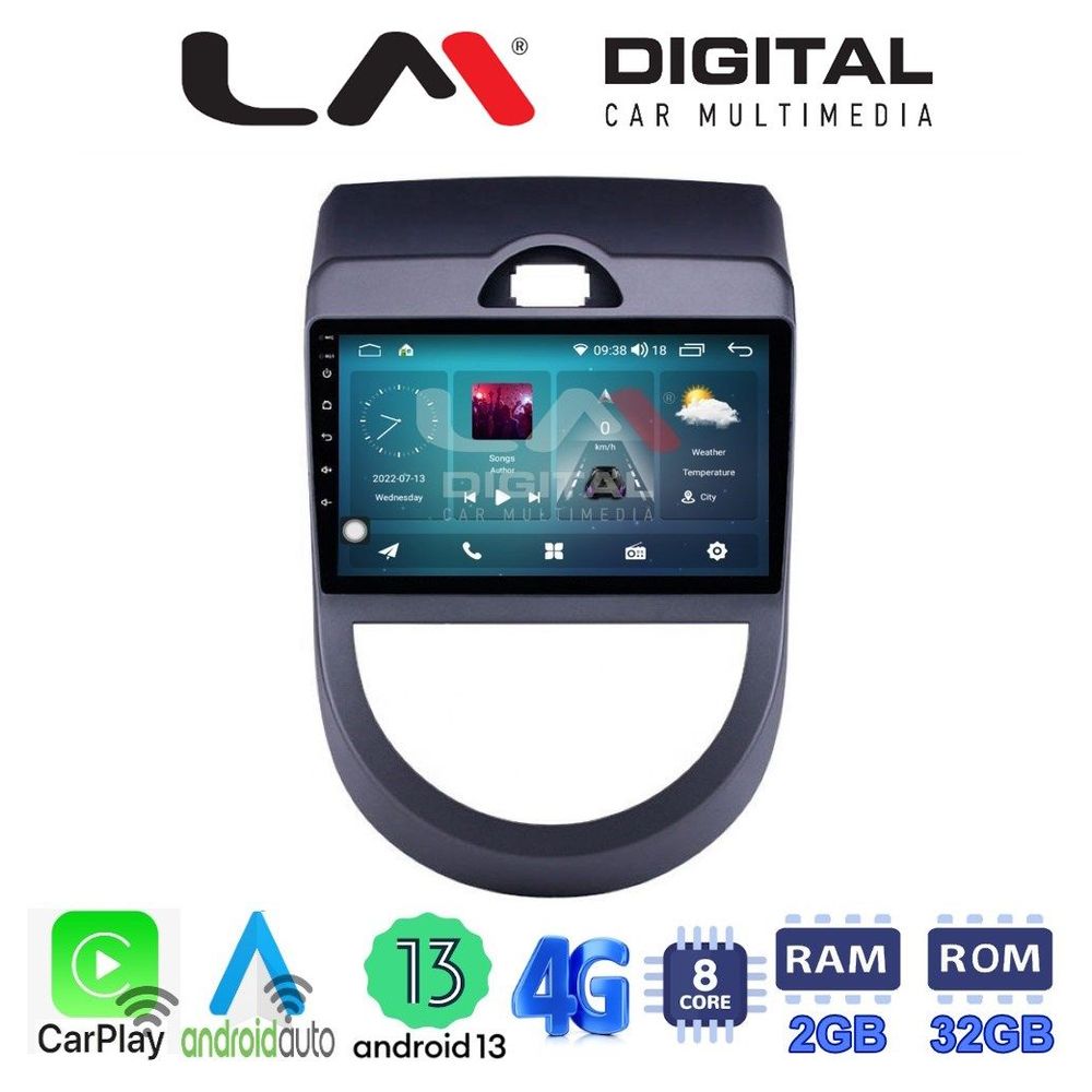 LM Digital - LM ZR8693 GPS Οθόνη OEM Multimedia Αυτοκινήτου για Kia Soul 2009 > 2013 (CarPlay/AndroidAuto/BT/GPS/WIFI/GPRS)