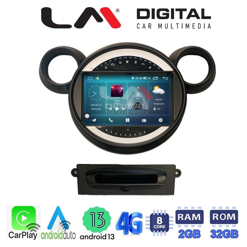 LM Digital - LM ZR8835 GPS Οθόνη OEM Multimedia Αυτοκινήτου για MINI Clubman '07>'14 & Countryman '10>'16 & Paceman '12>'16 & Cooper '07>'14 (CarPlay/AndroidAuto/BT/GPS/WIFI/GPRS)