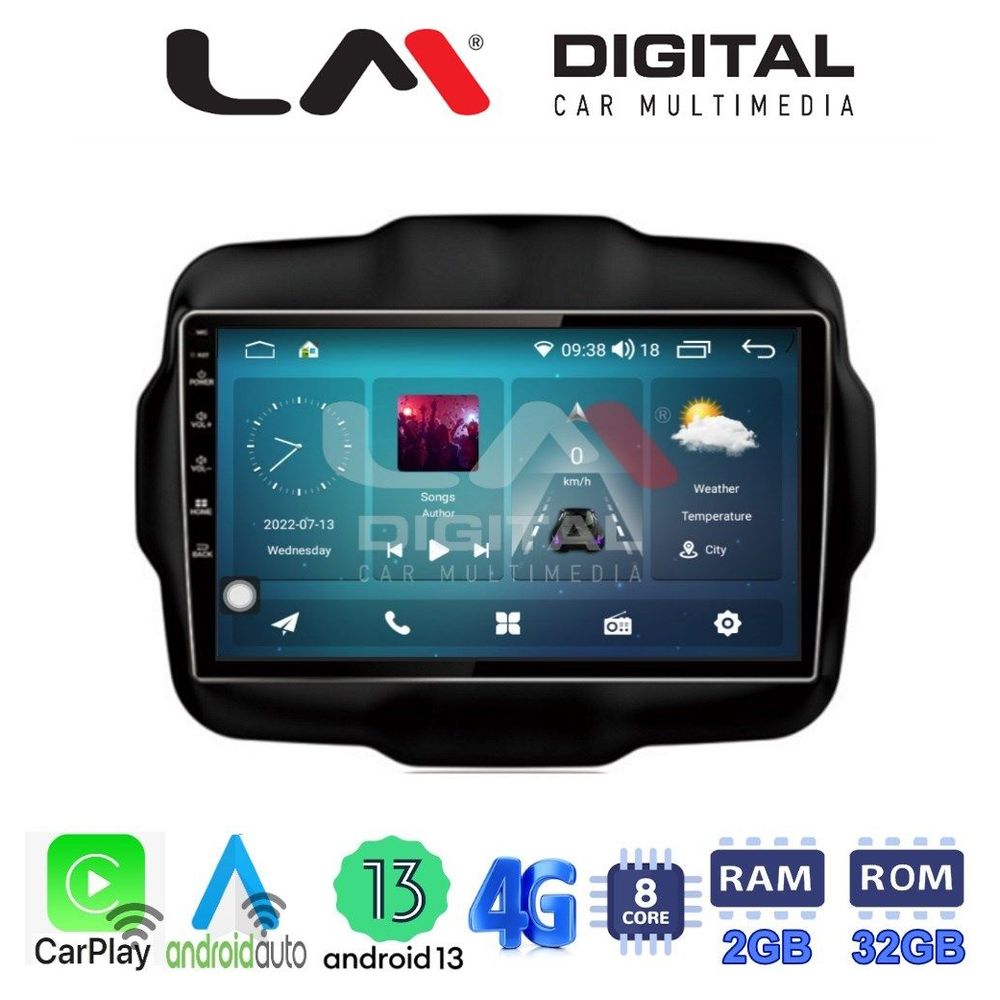 LM Digital - LM ZR8952 GPS Οθόνη OEM Multimedia Αυτοκινήτου για RENEGADE 2014> (CarPlay/AndroidAuto/BT/GPS/WIFI/GPRS)