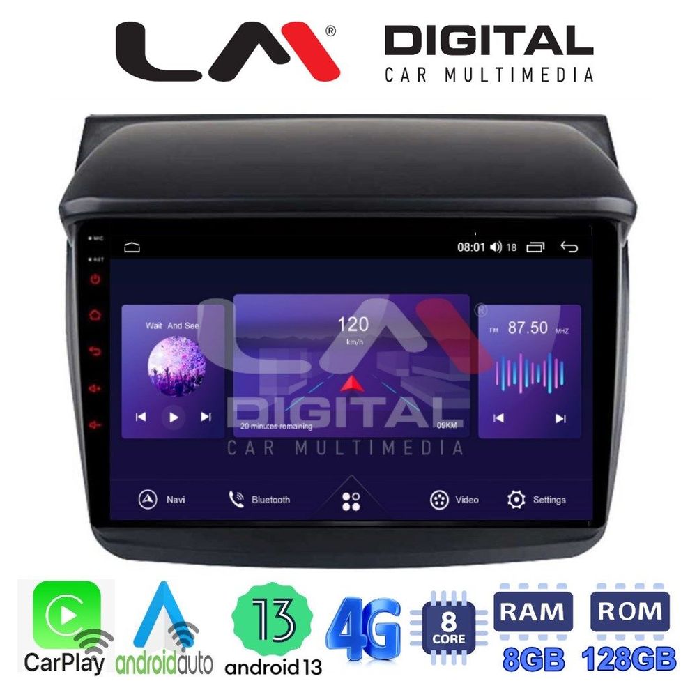LM Digital - LM ZT8094 GPS Οθόνη OEM Multimedia Αυτοκινήτου για MITSUBISHI L200 2006 > 2014 (CarPlay/AndroidAuto/BT/GPS/WIFI/GPRS)