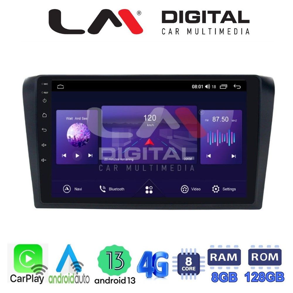 LM Digital - LM ZT8161 GPS Οθόνη OEM Multimedia Αυτοκινήτου για MAZDA 3 2003 > 2008 (CarPlay/AndroidAuto/BT/GPS/WIFI/GPRS)