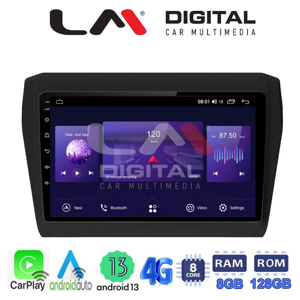 LM Digital - LM ZT8180 GPS Οθόνη OEM Multimedia Αυτοκινήτου για SUZUKI SWIFT 2016> (CarPlay/AndroidAuto/BT/GPS/WIFI/GPRS)