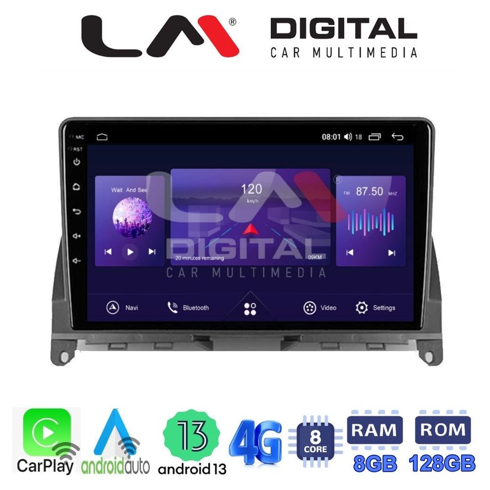 LM Digital - LM ZT8265 GPS Οθόνη OEM Multimedia Αυτοκινήτου για MERCEDES C CLASS (W204) 2007>2011 (CarPlay/AndroidAuto/BT/GPS/WIFI/GPRS)