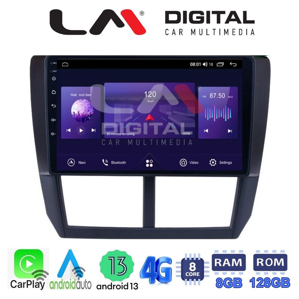 LM Digital - LM ZT8272 GPS Οθόνη OEM Multimedia Αυτοκινήτου για SUBARU IMPREZA-FORESTER 2009>2012 (CarPlay/AndroidAuto/BT/GPS/WIFI/GPRS)