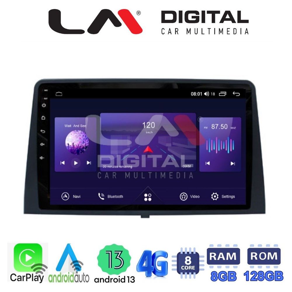 LM Digital - LM ZT8330 GPS Οθόνη OEM Multimedia Αυτοκινήτου για CITROEN BERLINGO - PEUGEOT PARTNER 2019> (CarPlay/AndroidAuto/BT/GPS/WIFI/GPRS)