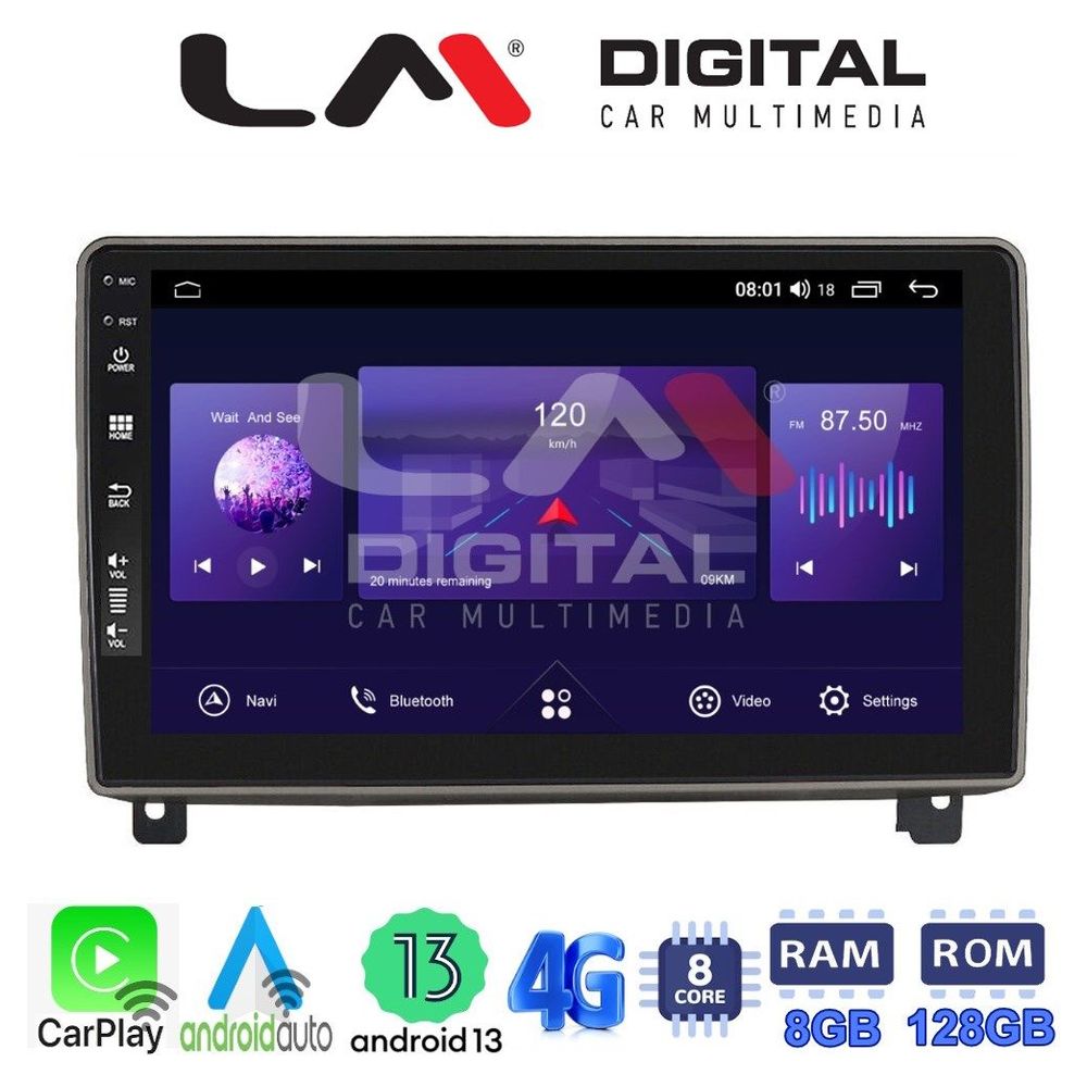 LM Digital - LM ZT8404 GPS Οθόνη OEM Multimedia Αυτοκινήτου για PEUGEOT 407 2004 > 2011 (CarPlay/AndroidAuto/BT/GPS/WIFI/GPRS)