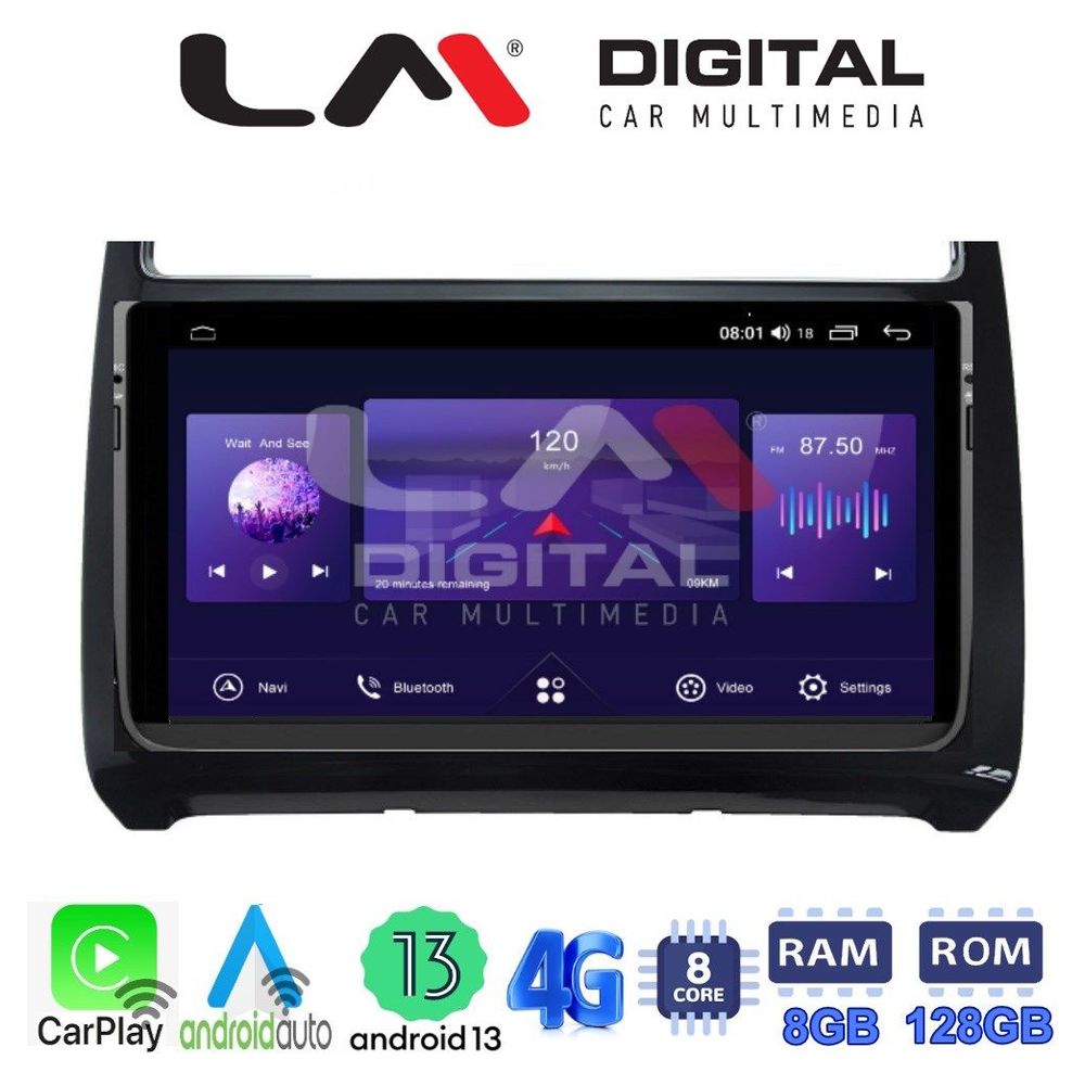 LM Digital - LM ZT8405 GPS Οθόνη OEM Multimedia Αυτοκινήτου για VW POLO 2014>2017 & CADDY 2015> (CarPlay/AndroidAuto/BT/GPS/WIFI/GPRS)