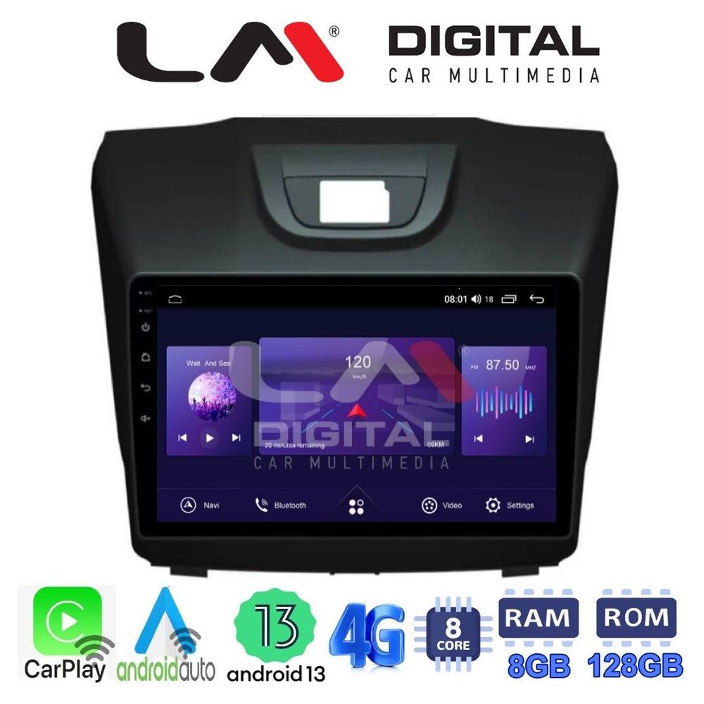 LM Digital - LM ZT8435 GPS Οθόνη OEM Multimedia Αυτοκινήτου για ISUZU DMAX 2012> (CarPlay/AndroidAuto/BT/GPS/WIFI/GPRS)