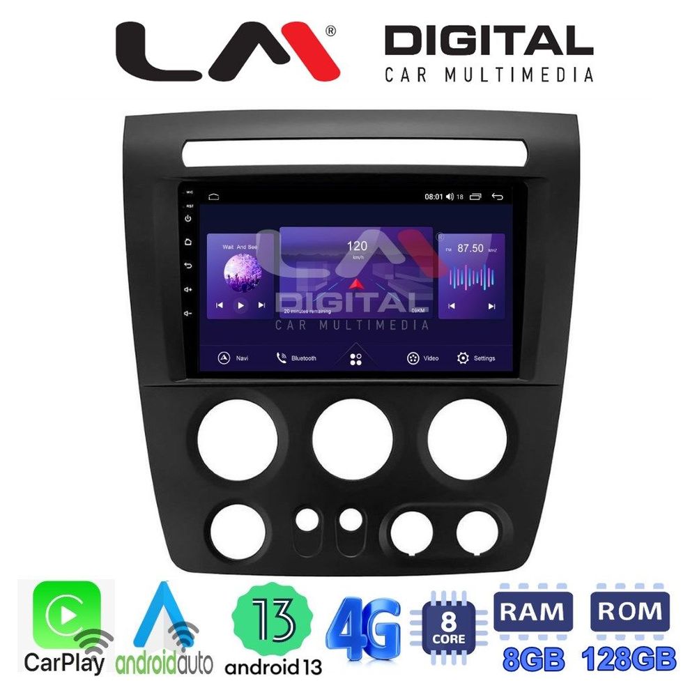LM Digital - LM ZT8721 GPS Οθόνη OEM Multimedia Αυτοκινήτου για Hummer H3 2006 > 2011 (CarPlay/AndroidAuto/BT/GPS/WIFI/GPRS)