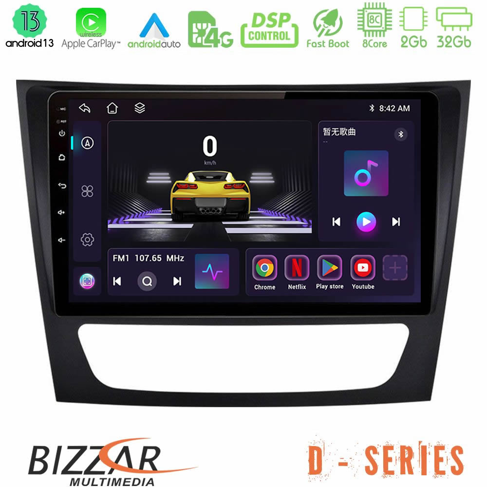 Bizzar D Series Mercedes E Class / CLS Class 8core Android13 2+32GB Navigation Multimedia Tablet 9" - U-D-MB0760