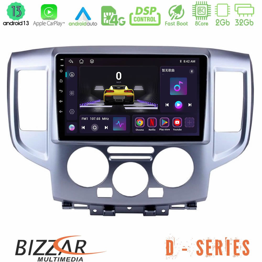 Bizzar D Series Nissan NV200 8core Android13 2+32GB Navigation Multimedia Tablet 9" - U-D-NS391