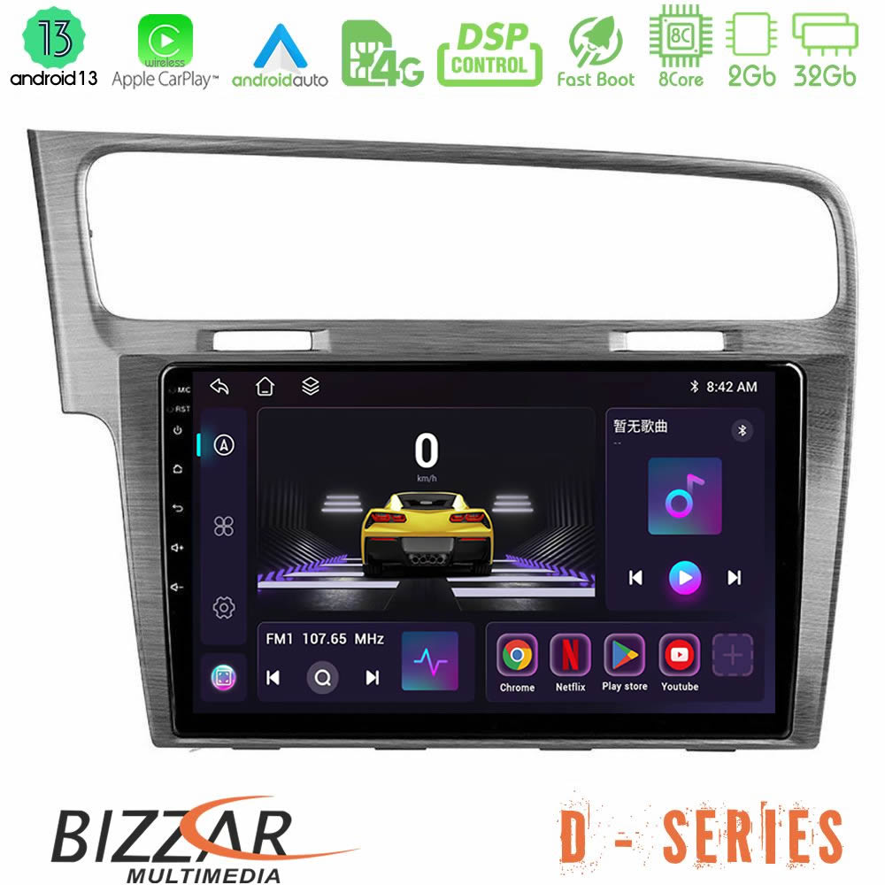 Bizzar D Series VW GOLF 7 8core Android13 2+32GB Navigation Multimedia Tablet 10" - U-D-VW0003AL