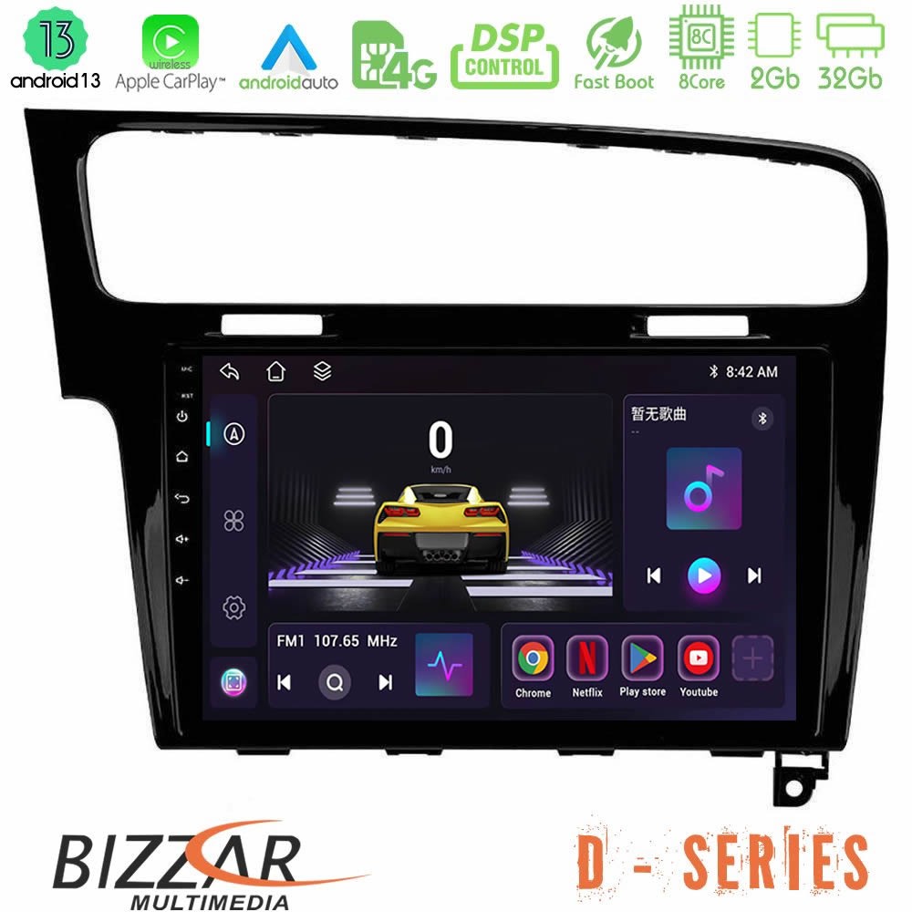 Bizzar D Series VW GOLF 7 8core Android13 2+32GB Navigation Multimedia Tablet 10" - U-D-VW0003PB