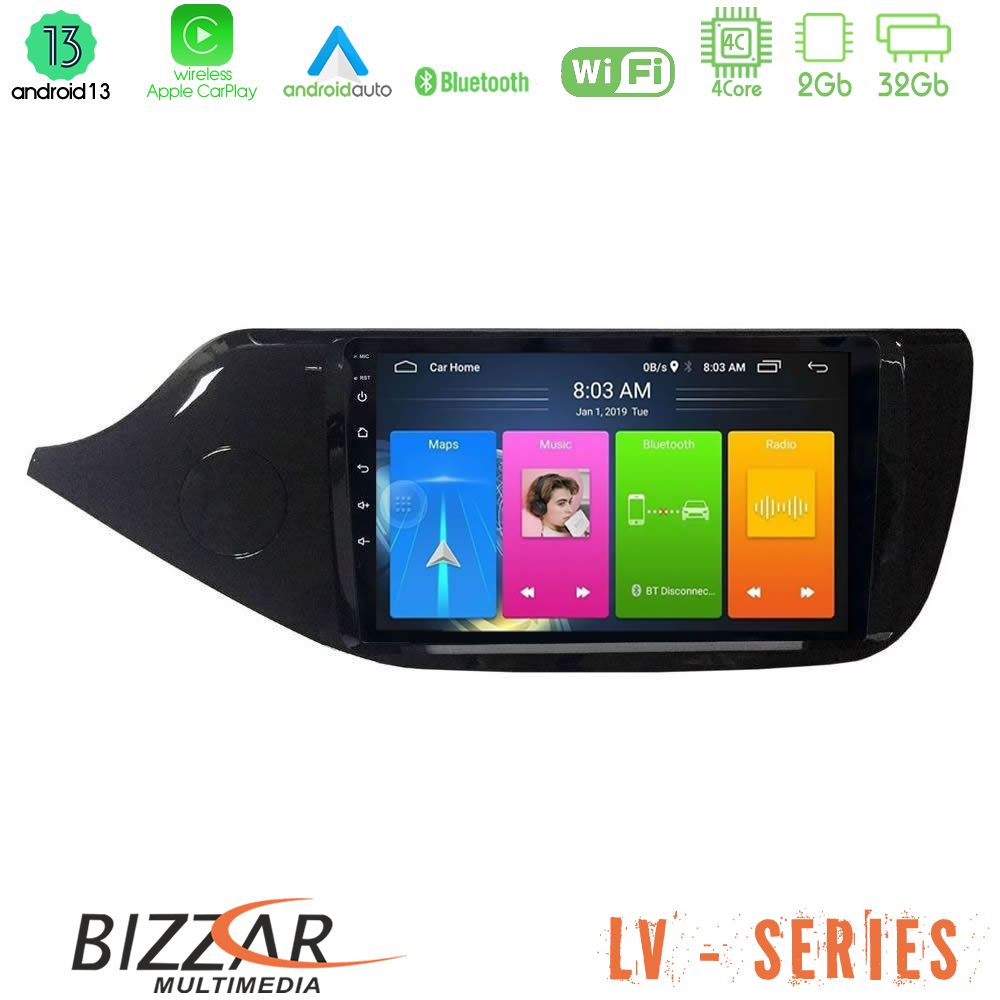 Bizzar LV Series Kia Ceed 2013-2017 4core Android 13 2+32GB Navigation Multimedia Tablet 9″ - U-LV-KI0610