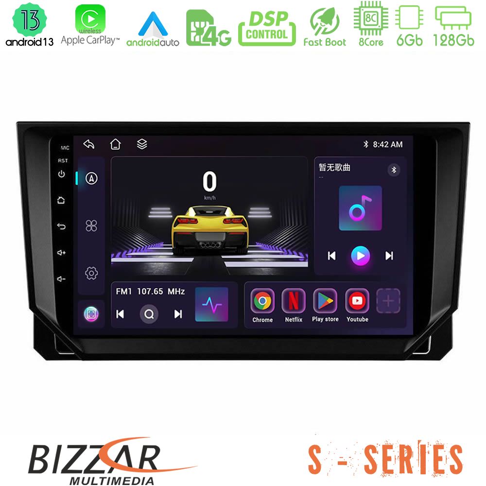 Bizzar S Series Seat Arona/Ibiza 8core Android13 6+128GB Navigation Multimedia Tablet 9" - U-S-ST0888