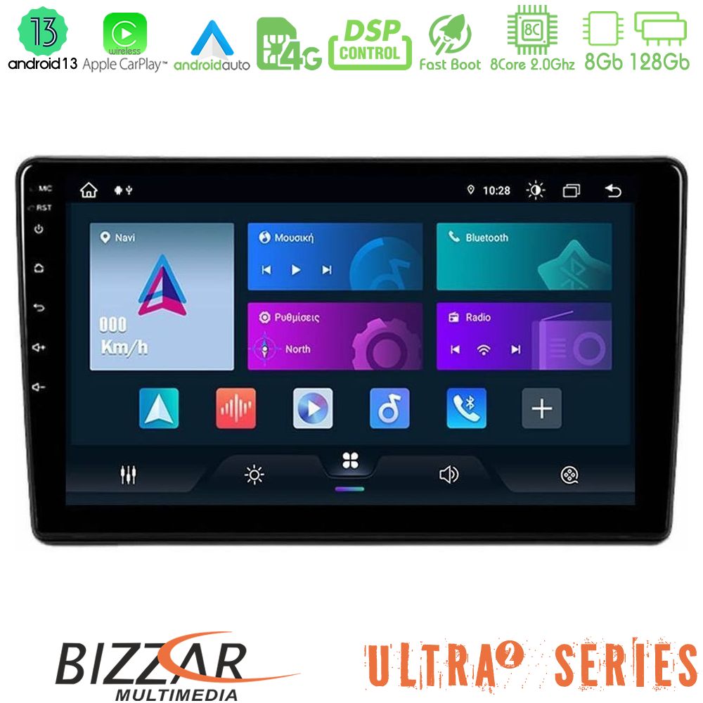Bizzar Ultra Series Peugeot Partner / Citroën Berlingo 2008-2018 8Core Android13 8+128GB Navigation Multimedia Tablet 9" - U-UL2-CT1026