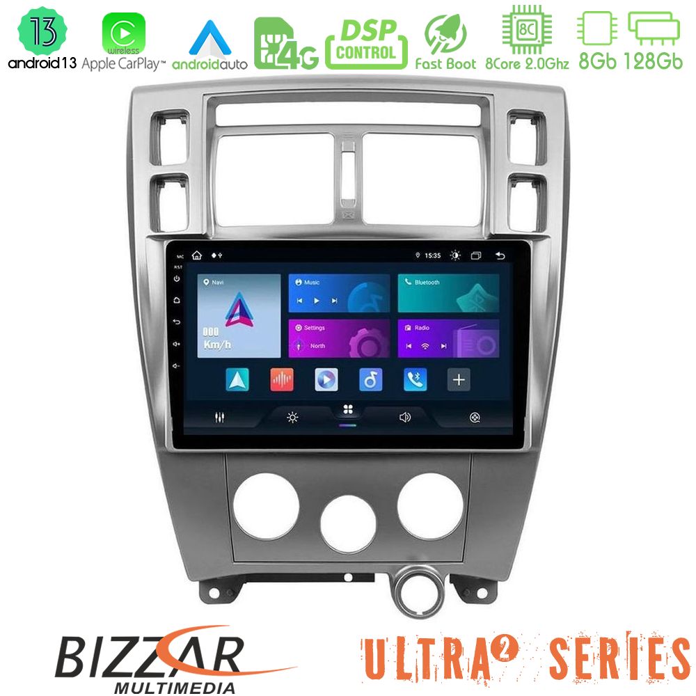Bizzar Ultra Series Hyundai Tucson 8core Android13 8+128GB Navigation Multimedia Tablet 10" - U-UL2-HY0712