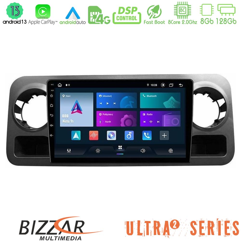 Bizzar Ultra Series Mercedes Sprinter W907 8Core Android13 8+128GB Navigation Multimedia Tablet 10" - U-UL2-MB1463