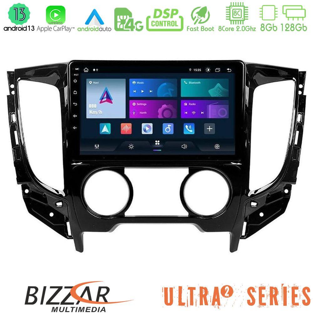Bizzar Ultra Series Mitsubishi L200 2016-> & Fiat Fullback (Manual A/C) 8core Android13 8+128GB Navigation Multimedia Tablet 9" - U-UL2-MT0620